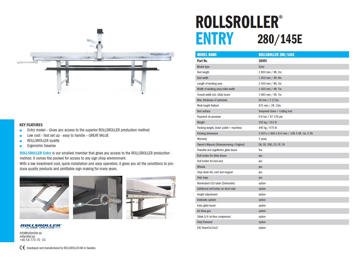 Demo machine - ROLLSROLLER 280/145E (40% DISCOUNT!)