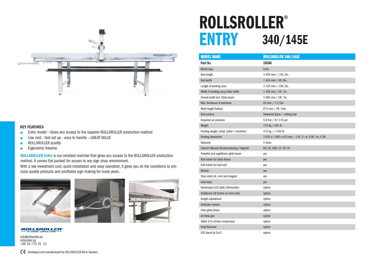 Demo machine - ROLLSROLLER 340/145E (45% DISCOUNT!)