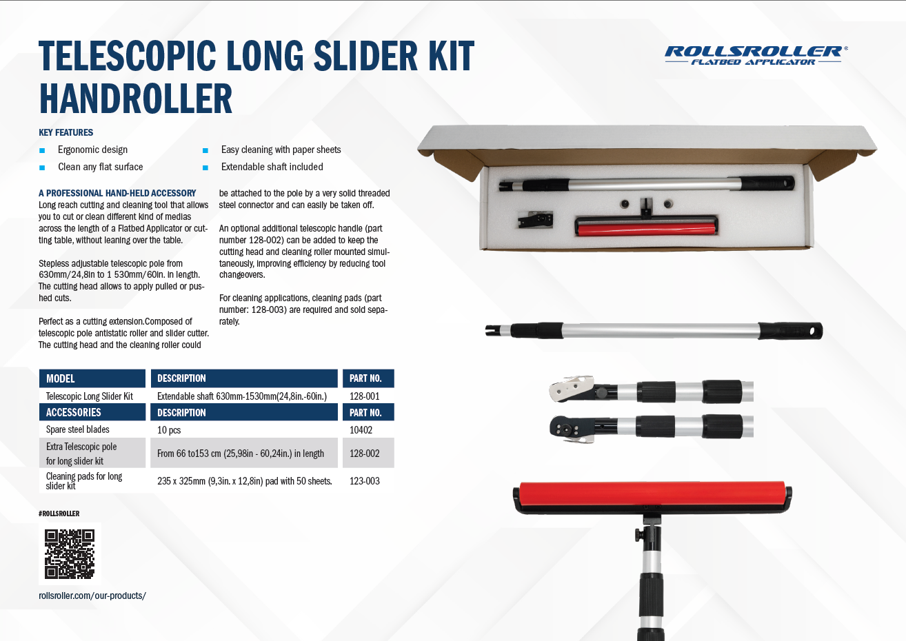 Telescopic Long Slider Kit (Cleaning and cutting kit)