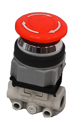 Emergency Stop Valve 3/2 NC Manual