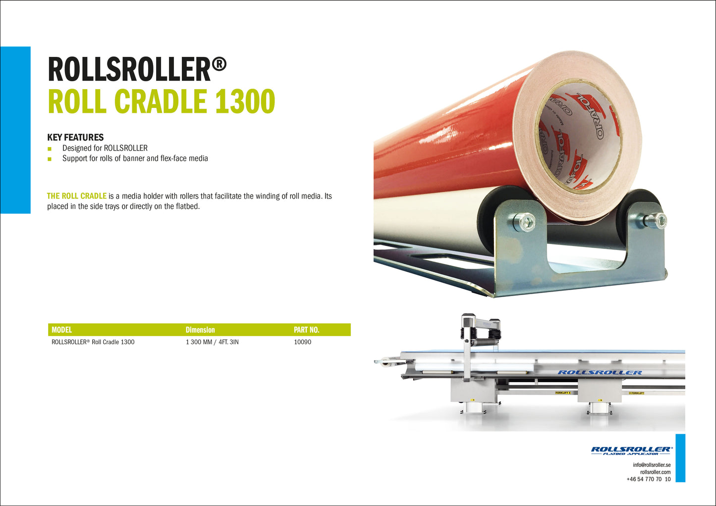 Roll cradle 51 in. / 1 300 mm